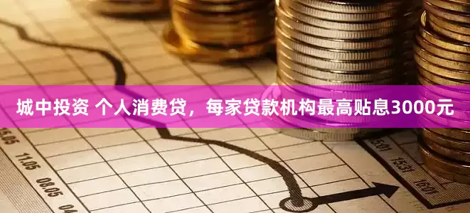 城中投资 个人消费贷，每家贷款机构最高贴息3000元